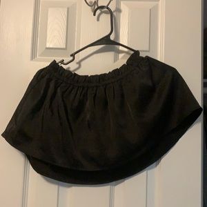Forever 21 After Market Silky Black Crop Top